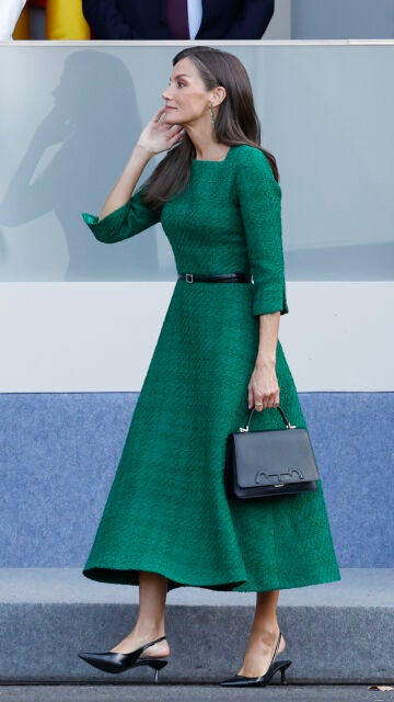 La reina Letizia durante el desfile de las Fuerzas Armadas del 12 de octubre