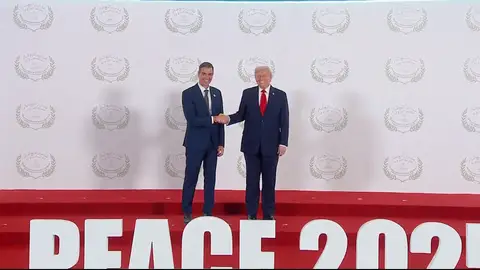 Saludo Sánchez Trump Saludo Sánchez Trump
