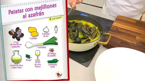 Ingredientes Patatas con mejillones al azafrán Ingredientes Patatas con mejillones al azafrán