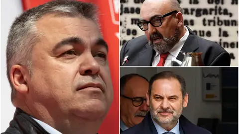 Santos Cerdán, junto a Koldo García y José Luis Ábalos Santos Cerdán, junto a Koldo García y José Luis Ábalos