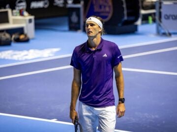 Alexander Zverev durante el partido ante Fritz en el Six Kings Slam