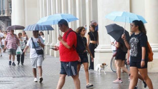Foto de archivo de lluvias recientes en Barcelona