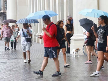 Foto de archivo de lluvias recientes en Barcelona