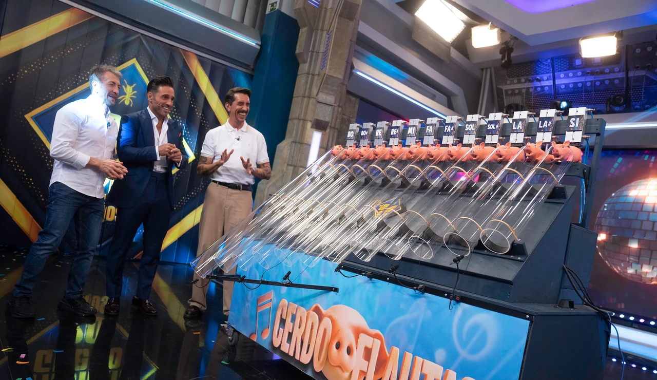 Marron convierte a doce cerdos de juguete en un órgano musical para sorprender a David Bustamante