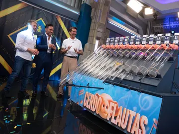 Marron convierte a doce cerdos de juguete en un órgano musical para sorprender a David Bustamante Marron convierte a doce cerdos de juguete en un órgano musical para sorprender a David Bustamante