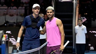 Carlos Alcaraz y Jannik Sinner, en directo, finalistas del Six Kings Slam