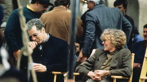 Al Pacino y Diane Keaton durante el rodaje de El padrino. Parte III Al Pacino y Diane Keaton durante el rodaje de El padrino. Parte III