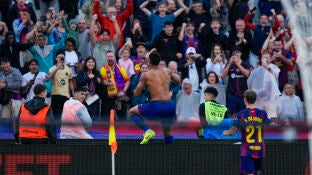 Ronald Ara&uacute;jo celebra su gol ante el Girona (2-1)