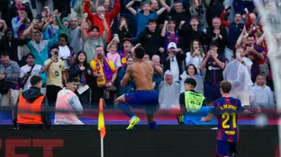 Ronald Araújo celebra su gol ante el Girona (2-1) Ronald Araújo celebra su gol ante el Girona (2-1)