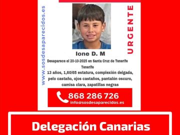 Buscan a un niño de 13 años desaparecido en Tenerife