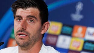 Thibaut Courtois en rueda de prensa