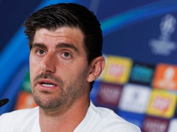 Thibaut Courtois en rueda de prensa