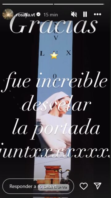 Rosalía dando las gracias a sus fans