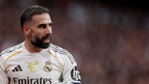 Dani Carvajal en un partido con el Real Madrid