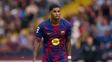 Marcus Rashford en un partido con el Barcelona Marcus Rashford en un partido con el Barcelona