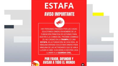 Una 'estafa real' en Valdesoto: piden dinero a cambio de comer con la Familia Real
