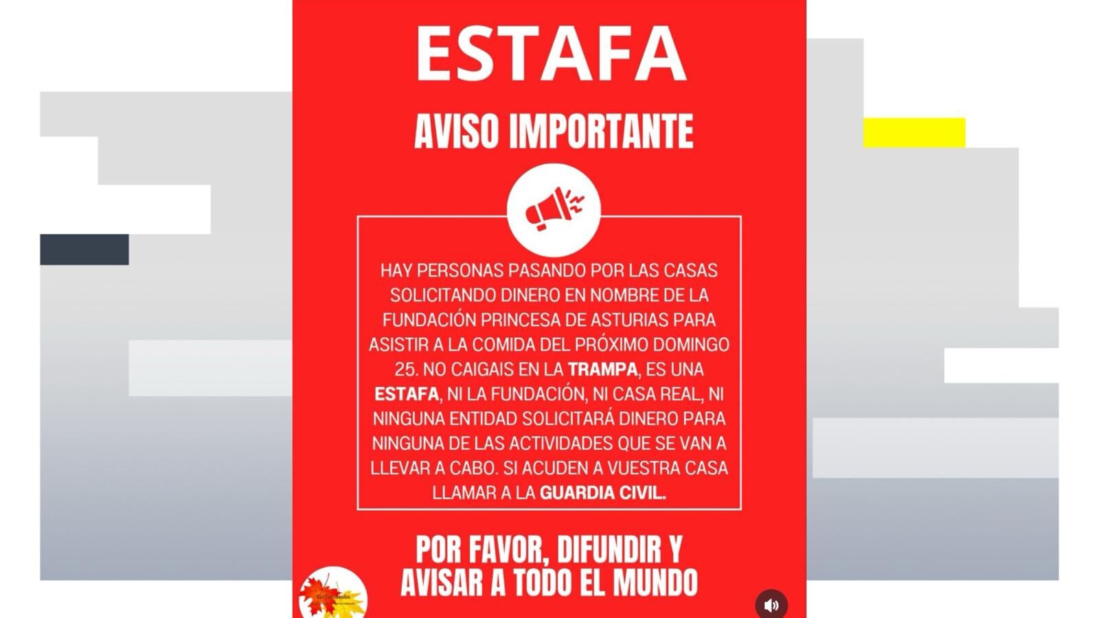 Una 'estafa real' en Valdesoto: piden dinero a cambio de comer con la Familia Real