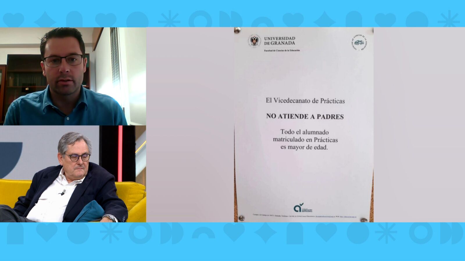 Las explicaciones de un vicedecano por su polémico cartel en la Universidad de Granada: 