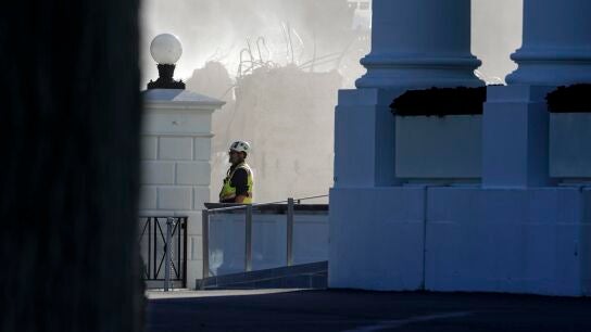 labores de demolici&oacute;n del Ala Este de la Casa Blanca