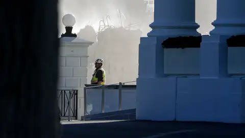 labores de demolición del Ala Este de la Casa Blanca labores de demolición del Ala Este de la Casa Blanca