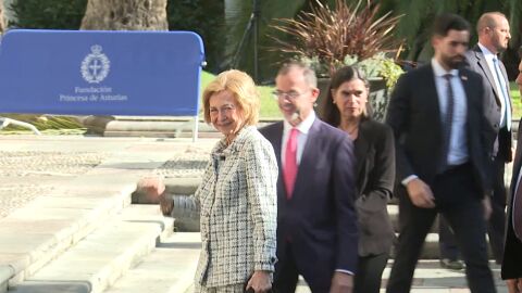 La reina Sofía llega a Oviedo