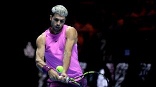 Carlos Alcaraz durante el Six Kings Slam 2025
