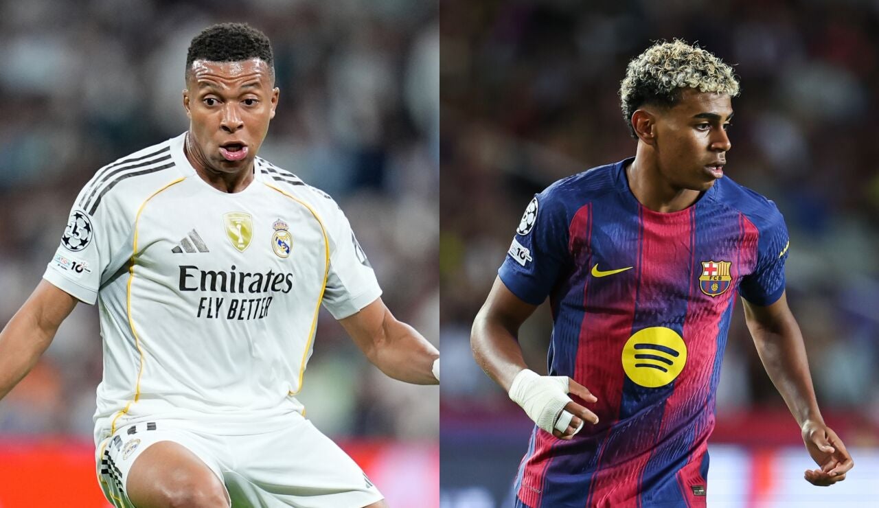 Kylian Mbapp&eacute; y Lamine Yamal, las grandes estrellas de El Cl&aacute;sico