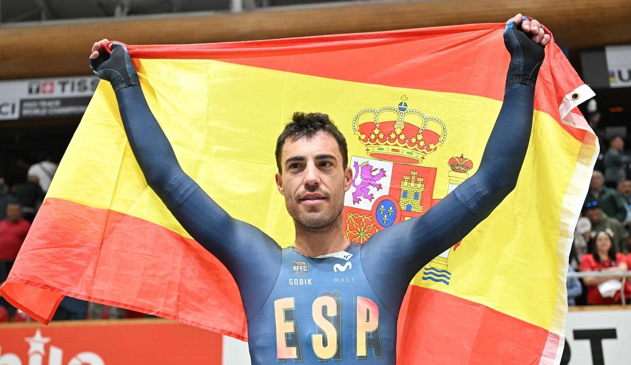 Albert Torres, campeón del mundo de ómnium, en Santiago de Chile