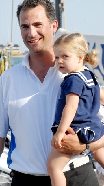 Leonor y Felipe en la Copa del Rey de Vela de 2007