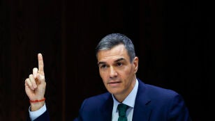 El presidente del Gobierno, Pedro S&aacute;nchez, en su comparecencia en la comisi&oacute;n Koldo del Senado