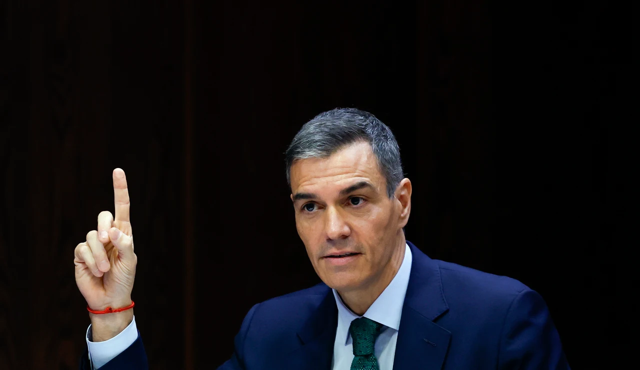 El presidente del Gobierno, Pedro Sánchez, en su comparecencia en la comisión Koldo del Senado