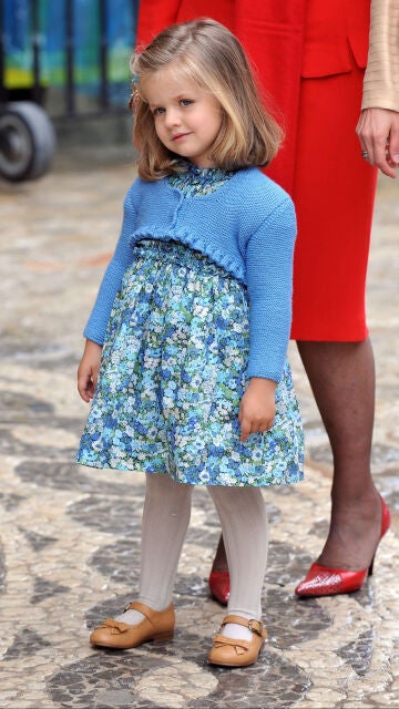 Leonor en la misa de Pascua en Palma