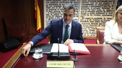 Pedro Sánchez en la comisión del Senado Pedro Sánchez en la comisión del Senado
