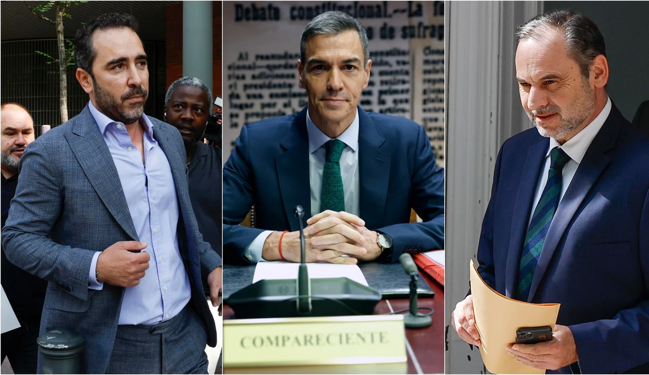 Víctor de Aldama, Pedro Sánchez y José Luís Ábalos