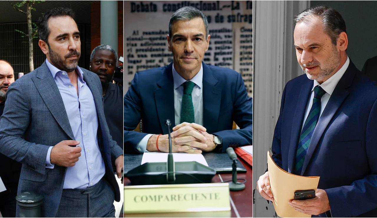 Víctor de Aldama, Pedro Sánchez y José Luís Ábalos