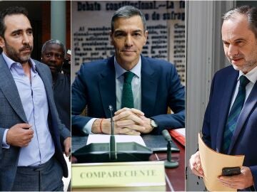 Víctor de Aldama, Pedro Sánchez y José Luís Ábalos