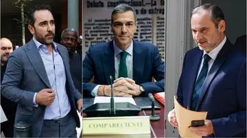 Víctor de Aldama, Pedro Sánchez y José Luís Ábalos Víctor de Aldama, Pedro Sánchez y José Luís Ábalos