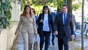 Juana Rivas llegando a los juzgados de Granada