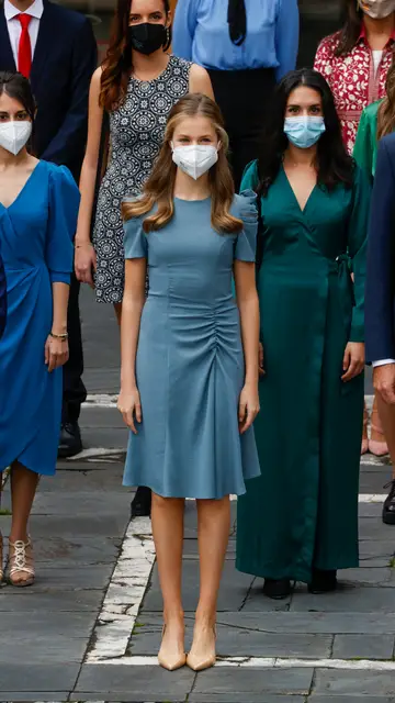 Leonor en una recepción durante la pandemia Leonor en una recepción durante la pandemia