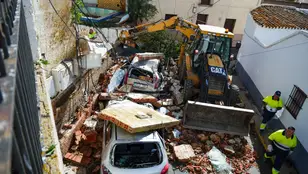 Imagen de los destrozos provocados por el tornado en Gibraleón, Huelva