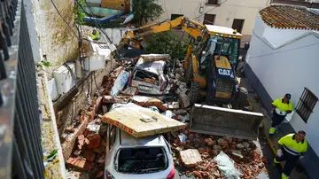 Imagen de los destrozos provocados por el tornado en Gibraleón, Huelva Imagen de los destrozos provocados por el tornado en Gibraleón, Huelva