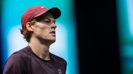 Jannik Sinner, en su partido ante Francisco Cer&uacute;ndolo en Par&iacute;s