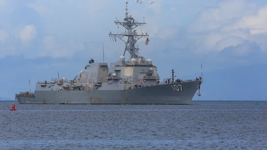 Un buque de guerra americano en el Caribe Un buque de guerra americano en el Caribe