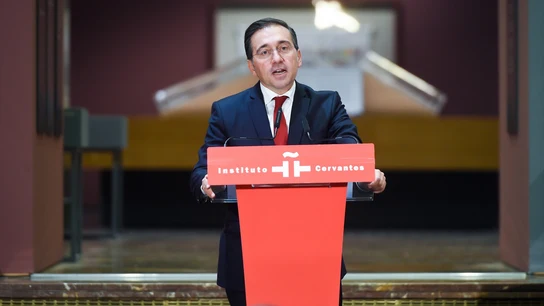 El ministro de Asuntos Exteriores, Unión Europea y Cooperación, José Manuel Albares, preside la inauguración de la exposición 'La mitad del mundo. La mujer en el México indígena', a 31 de octubre de 2025, en Madrid (España). La exposición ha sido organizada por la AECID junto al Instituto Nacional de Antropología e Historia de México (INAH). El ministro de Asuntos Exteriores, Unión Europea y Cooperación, José Manuel Albares, preside la inauguración de la exposición 'La mitad del mundo. La mujer en el México indígena', a 31 de octubre de 2025, en Madrid (España). La exposición ha sido organizada por la AECID junto al Instituto Nacional de Antropología e Historia de México (INAH).