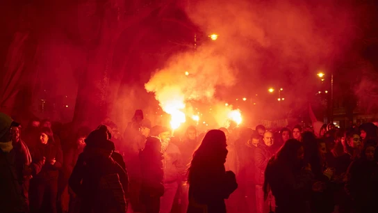Imagen de la manifestación de GKS. Imagen de la manifestación de GKS.