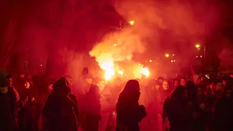Imagen de la manifestación de GKS. Imagen de la manifestación de GKS.