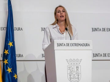 Imagen de la presidenta de Extremadura, María Guardiola 
