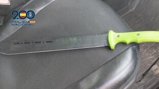 El machete incautado por la Polic&iacute;a Nacional