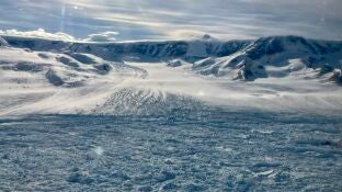 El glaciar Hektoria en febrero de 2024.