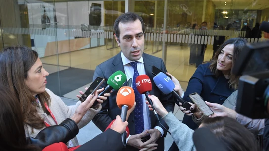 Carlos Cuerpo a su llegada al 12º Congreso Anual de Multinacionales con España. Carlos Cuerpo a su llegada al 12º Congreso Anual de Multinacionales con España.